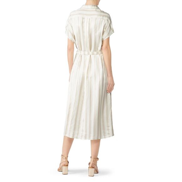 $895 Co Spring-Summer 2019 Neutral/Ivory Shirt Dress Missing Belt See Pictures - Picture 10 of 12